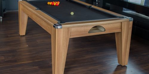 Avant Grade - Dining Pool Table in Walnut & Black Cloth